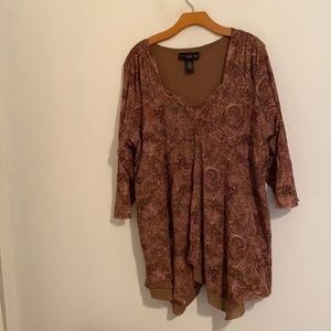 VENEZIA BROWN BLOUSE SIZE 24